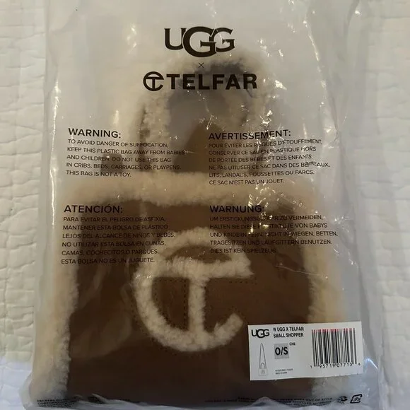UGG x TELFAR Small Shopper Bag in Chestnut - Picture 4 of 4